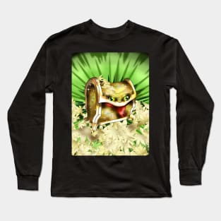 Gold mimic chest with gold leaves for fantasy fans Long Sleeve T-Shirt